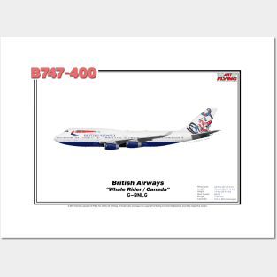 Boeing B747-400 - British Airways "Whale Rider / Canada" (Art Print) Posters and Art